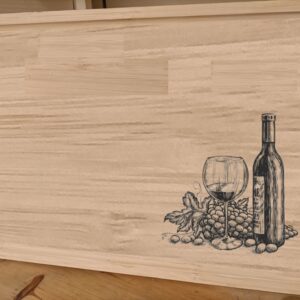 Kit Plateau bambou rectangulaire + 4 sous-verre ronds en bois - "Art de la Table"